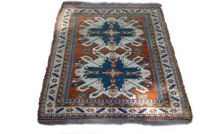 Appraisal: A Hamadan rug with two geometric medallions to an orange