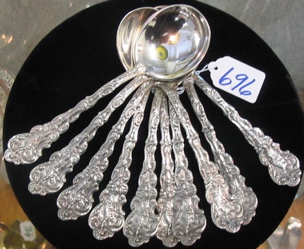 Appraisal: TEN GORHAM STERLING SILVER SOUP OR DESSERT SPOONS - in