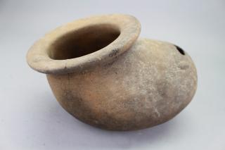 Appraisal: Pre Columbian Earthenware Vessel Pre Columbian Earthenware Vessel Height in