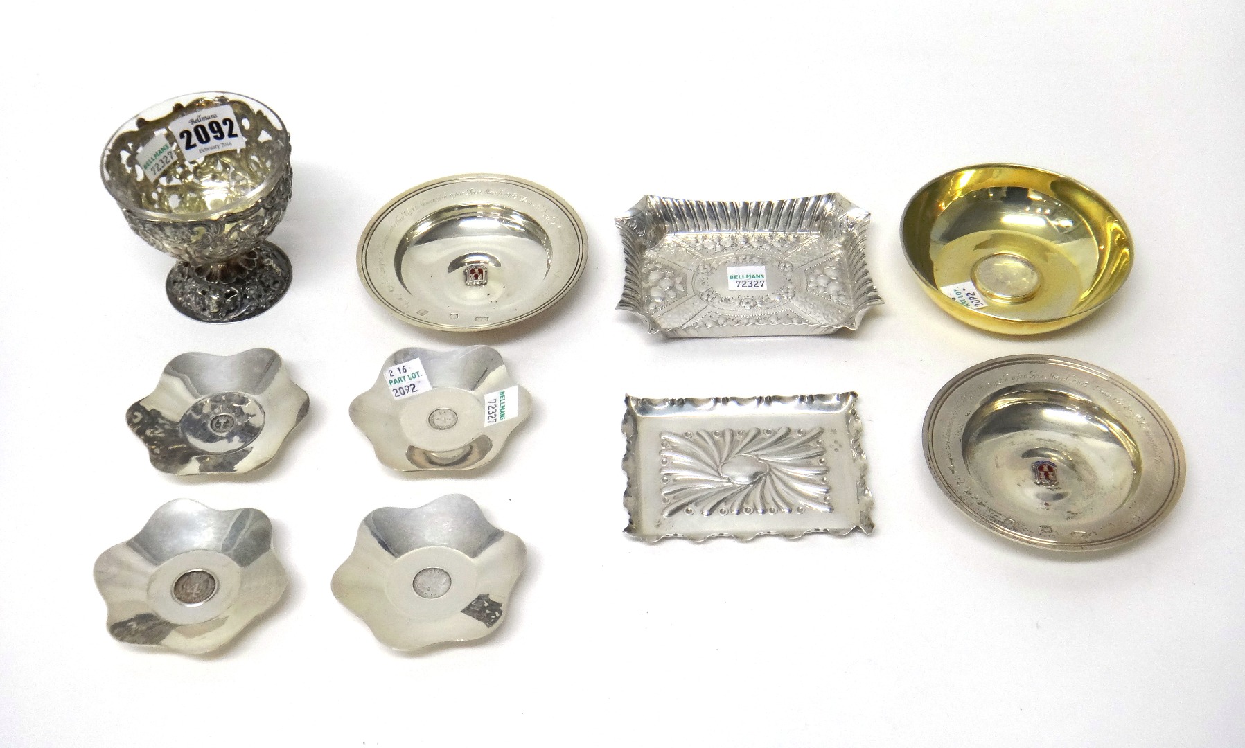 Appraisal: A group of silver wares to include a pair of