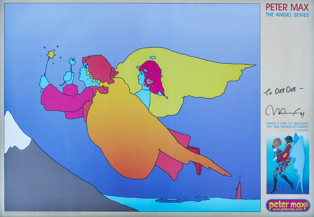 Appraisal: PETER MAX POSTER FOR THE ANGEL SERIES Depicts Max's original