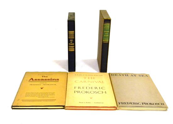 Appraisal: BOOKS five pieces Prokosch Frederick ''Storm and Echo'' First edition