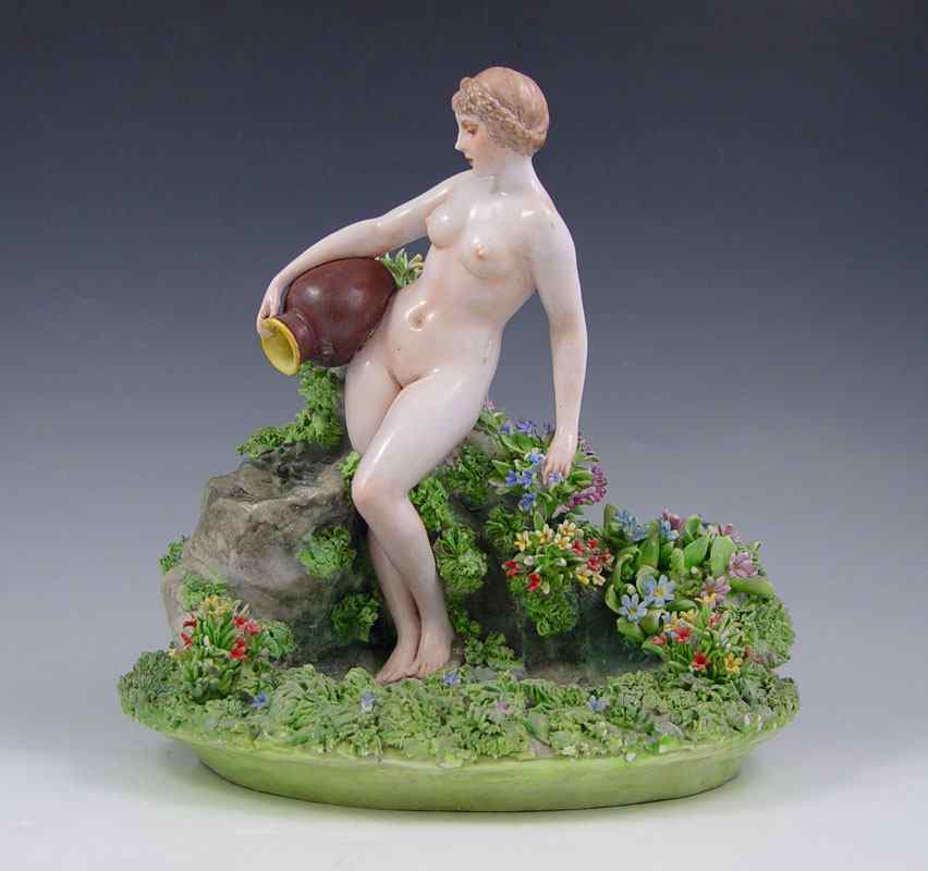 Appraisal: FABRIS ITALIAN PORCELAIN FIGURE part figure woman at a well