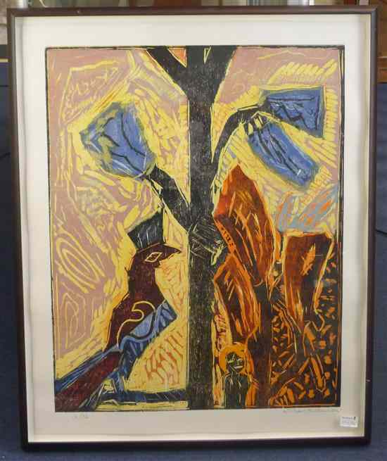 Appraisal: Michael Rothenstein - wood cut Untitled signed in pencil and