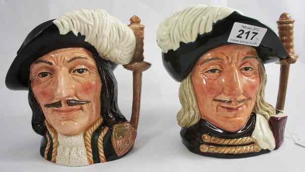 Appraisal: Royal Doulton Large Character Jugs Aramis D and Athos D