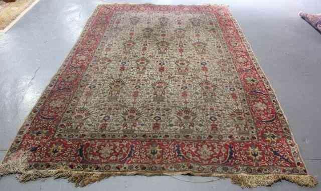 Appraisal: Handmade Openfield Estate Carpet A nice finely woven carpet From