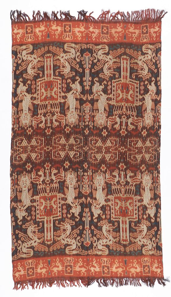 Appraisal: Old Sumba Ikat Hinggi Highly detailed old Sumba Ikat Hinggi