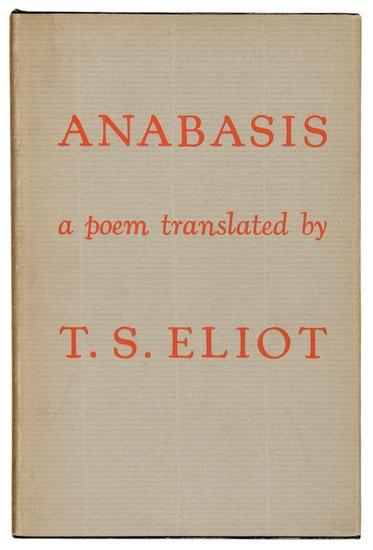 Appraisal: ELIOT T S translator - PERSE St John Anabasis New