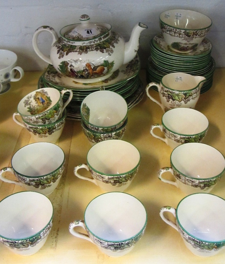 Appraisal: A Copeland Spode Spode's Byron' pattern earthenware part tea service