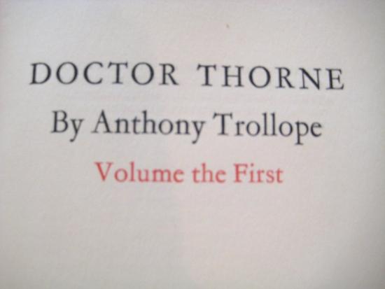 Appraisal: TROLLOPE Anthony - Works Stratford-Upon-Avon Shakespeare Head Press volumes vo