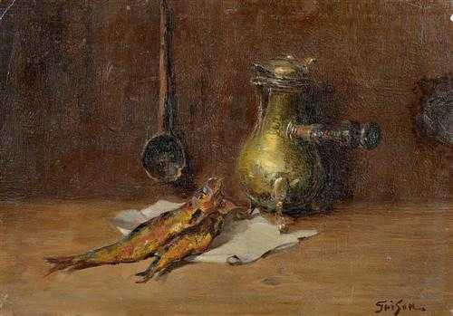 Appraisal: GRISON FRAN OIS ADOLPHE Bordeaux - Geneva Still life with