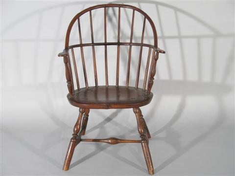 Appraisal: AMERICAN WINDSOR ARMCHAIR h w d in