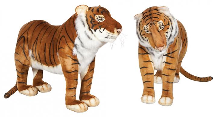 Appraisal: Pair of Hansa Hansa Stuffed Figures of Tigers C The