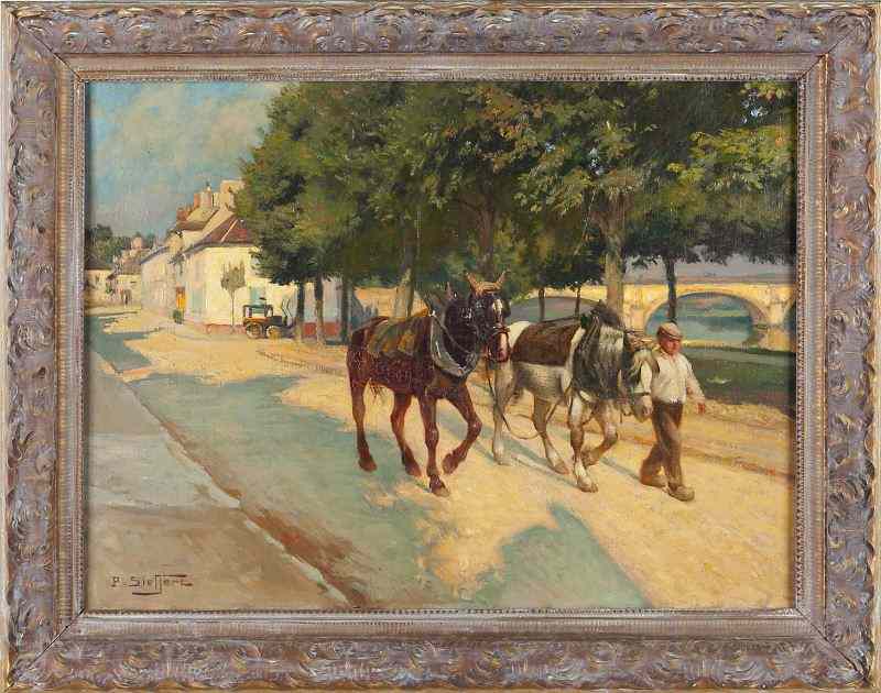 Appraisal: Paul Sieffert Fr - Village Laneoil on canvas signed at