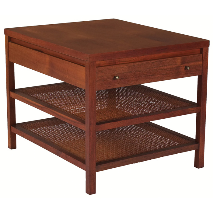 Appraisal: Paul McCobb occasional table by Calvin mahogany square top over