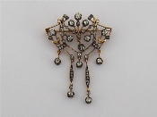 Appraisal: A Russian Art Nouveau gold backed silver and diamond brooch