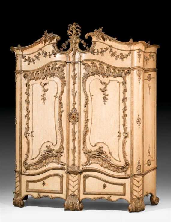 Appraisal: IMPORTANT PAINTED CABINET Louis XV by J A NAHL Johann