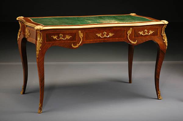 Appraisal: A Louis XV style gilt bronze mounted kingwood and rosewood