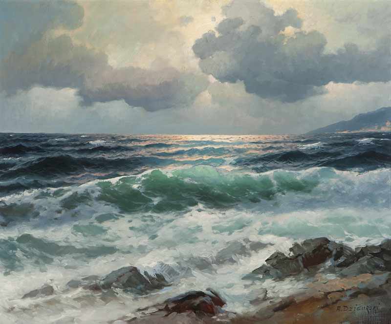 Appraisal: Alexander A Dzigurski - Los Angeles CA Seascape