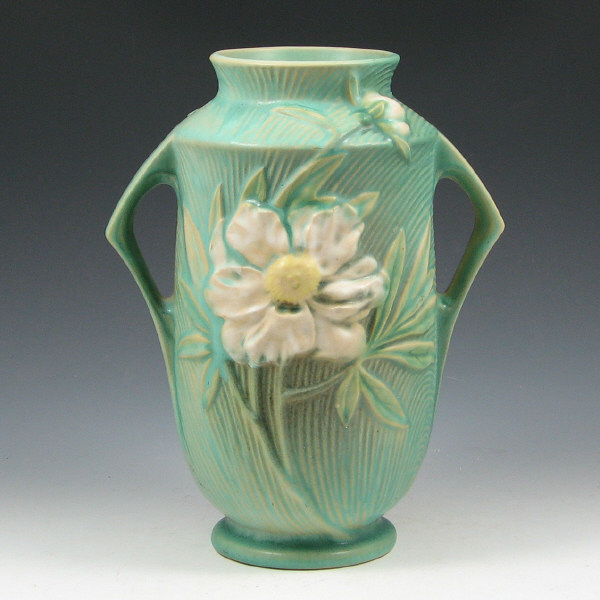 Appraisal: Roseville Peony - Vase - Mint Roseville Peony handled vase