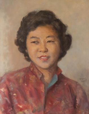 Appraisal: Frank Wiles - Portrait of a Chinese Girl half-length wearing