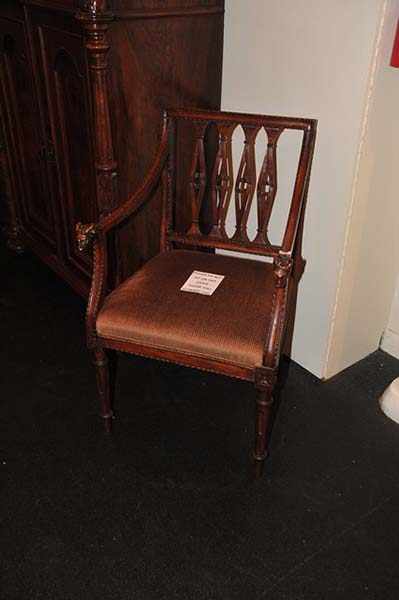 Appraisal: AN EARLY TH CENTURY FRENCH OPEN ARMCHAIR