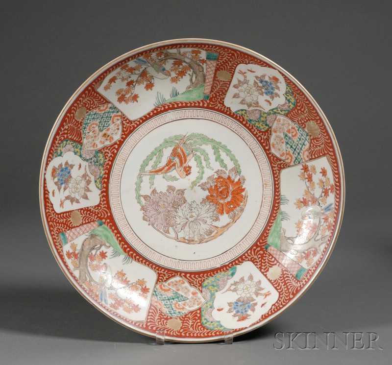 Appraisal: Porcelain Charger Japan th century Arita ware Imari color palette