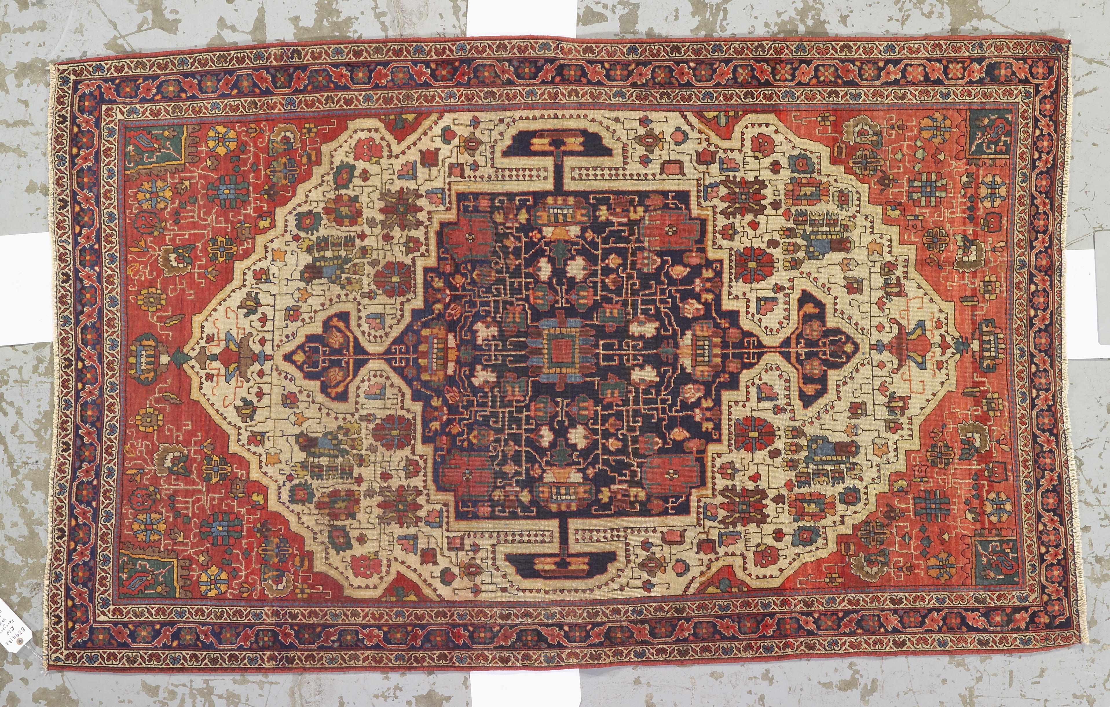 Appraisal: A Fereghan Sarouk rug Central Persiacirca size approximately ft in