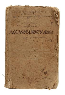 Appraisal: West Indies memorandum store ledger quot Joseph Hull s book