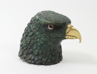 Appraisal: PATINATED BRONZE EAGLE HEAD Cast after the glass model by