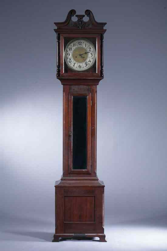 Appraisal: CHIPPENDALE STYLE MAHOGANY TALL-CASE CLOCK early th century Movement by