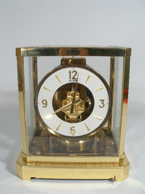 Appraisal: Atmos Le Coultre Cie Clock jewels serial gilt ribbed brass