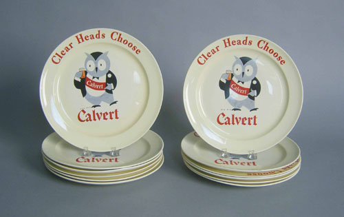 Appraisal: Set of twelve Calvert advertising plates dia