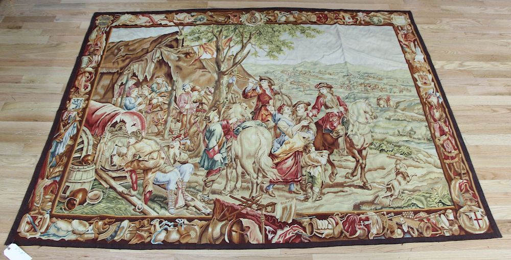 Appraisal: Vintage And Fine Quality Tapestry Hunting Scene From a Westchester