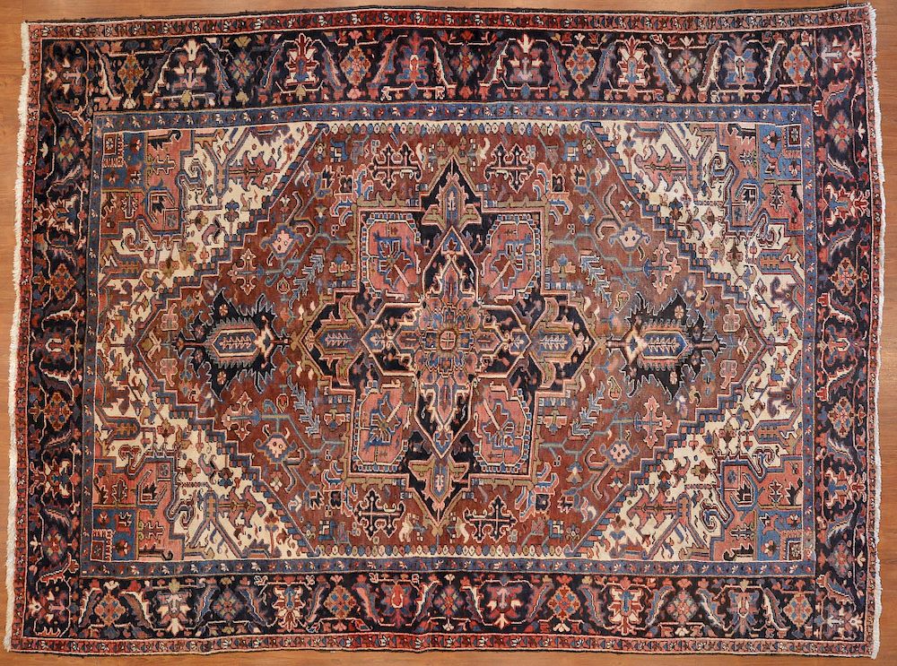 Appraisal: Heriz Rug Persia x third quarter- th century Condition Light