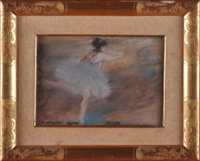 Appraisal: EUROPEAN SCHOOL BALLET DANCER Pastel on paper x in bearing