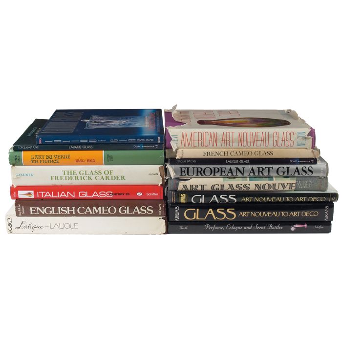 Appraisal: Group of fifteen books relating to Art Glass lot includes