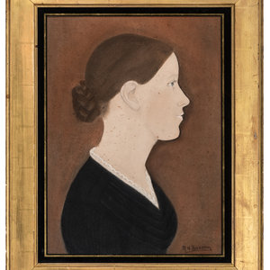 Appraisal: Ruth Henshaw Bascom American - Profile portrait of Mary Cushman