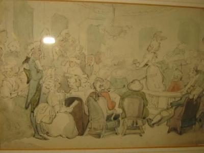 Appraisal: CIRCLE OF ROWLANDSON A Recital unsigned pen and watercolour x