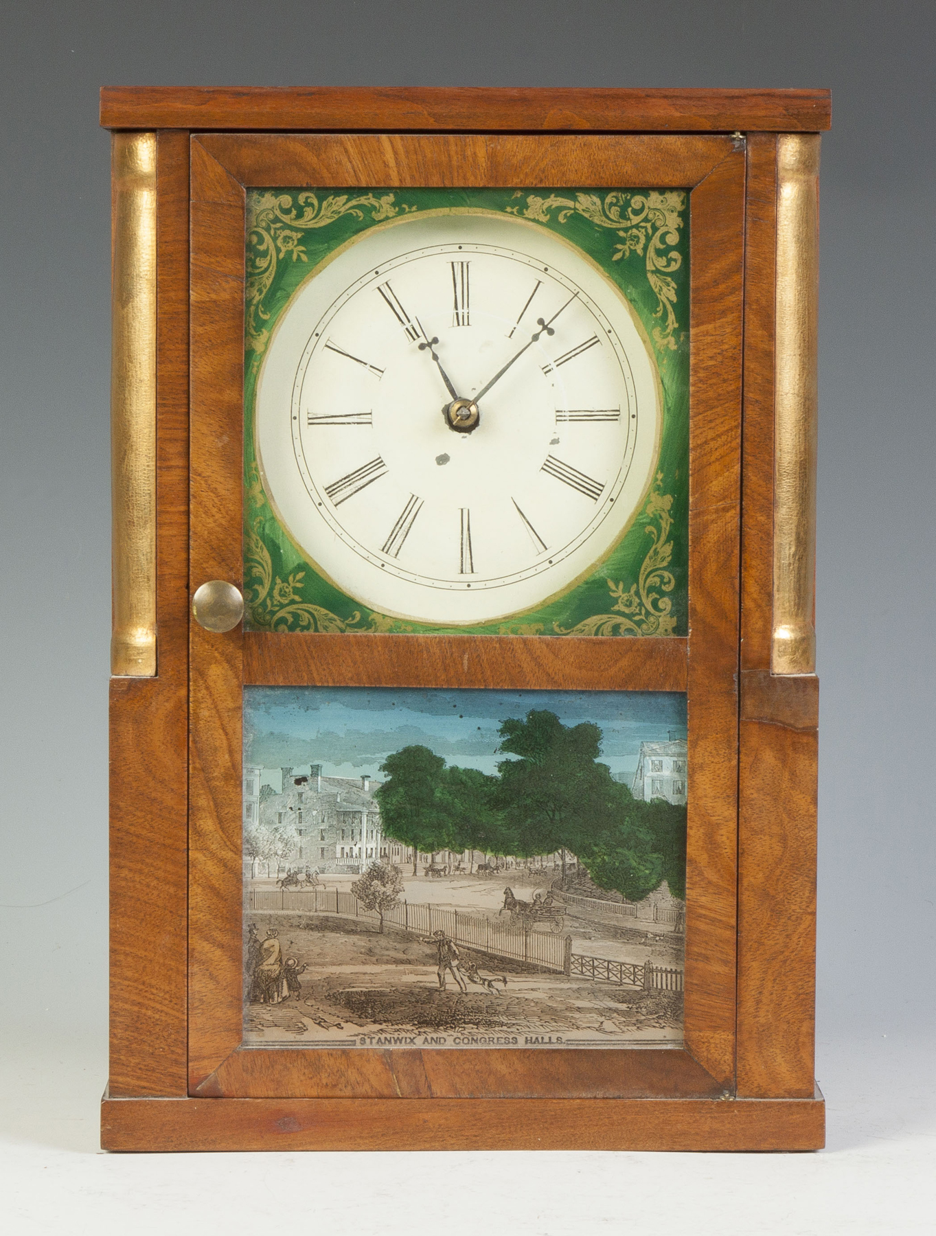 Appraisal: Miniature Shelf Clock Sold by George Bowman New Haven Columbus