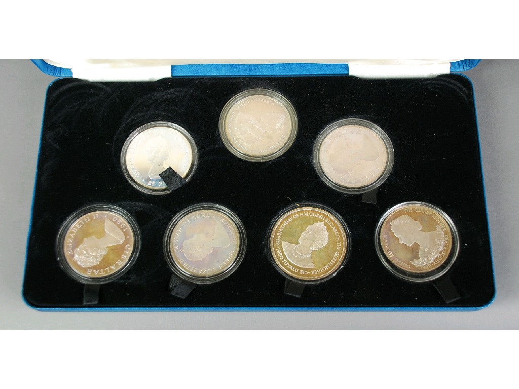 Appraisal: SET OF SEVEN SILVER ROYAL MINT BRILLIANT UNCIRCULATED CROWN COINS