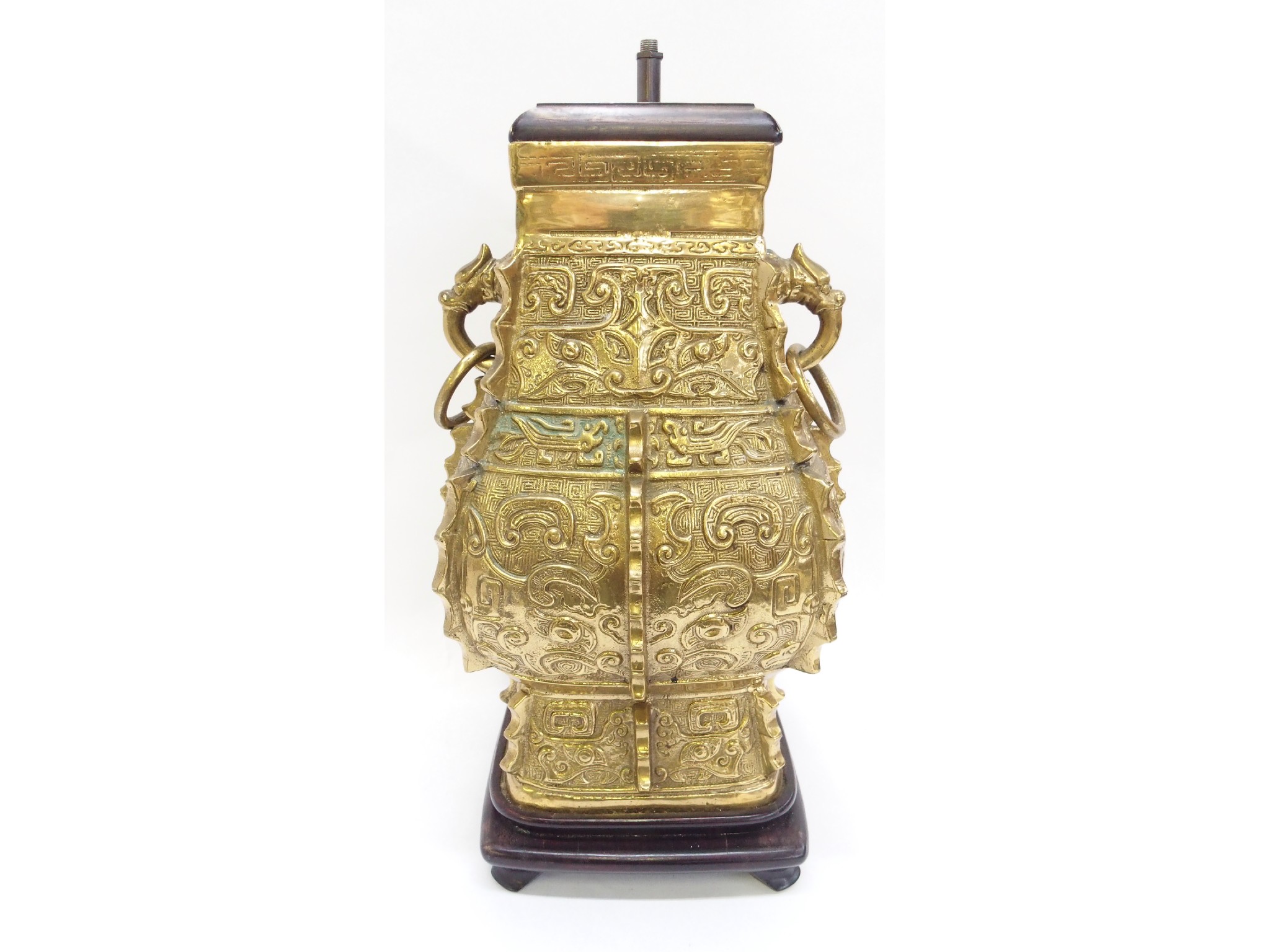 Appraisal: Chinese brass table lamp