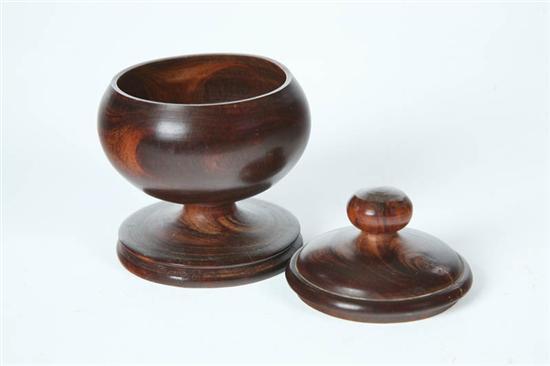 Appraisal: GOOD GROUP OF LIGNUM VITAE OBJECTS Nineteenth century Includes a