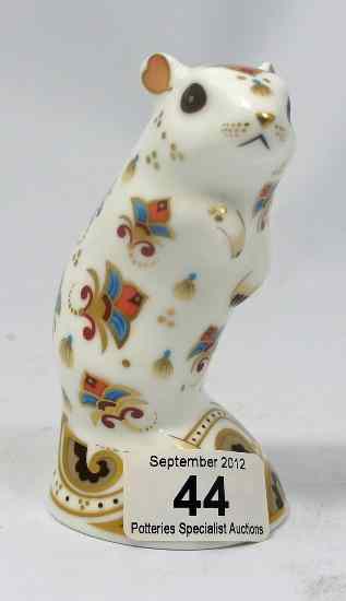 Appraisal: Royal Crown Derby Paperweight of Gerbil with gold stopper boxed