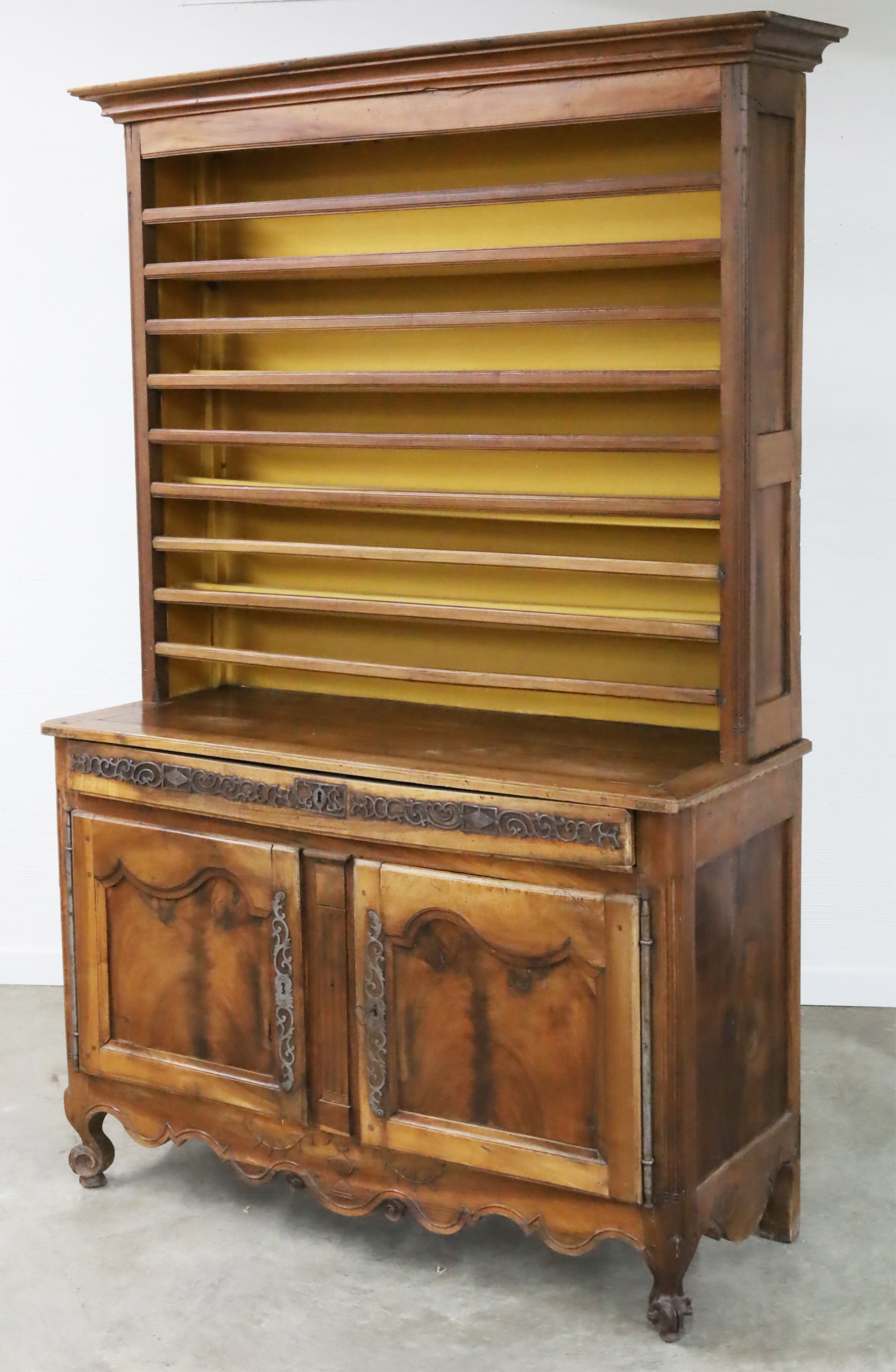 Appraisal: TH C LOUIS XV STYLE WALNUT VAISSELIER French Louis XV