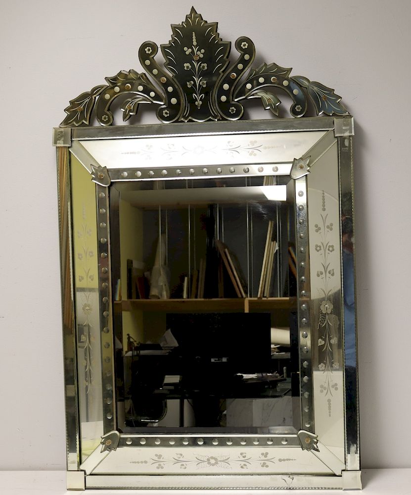 Appraisal: Antique Venetian Style Mirror From a Garden City L I