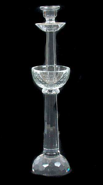 Appraisal: A set of four crystal candlesticks height in diameter in