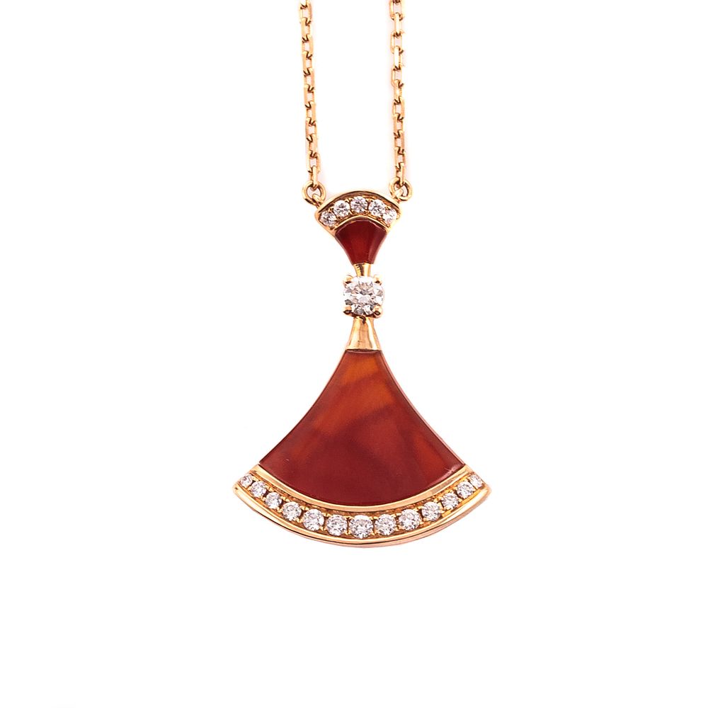 Appraisal: A Bulgari Carnelian Divas Dream Necklace in K K rose