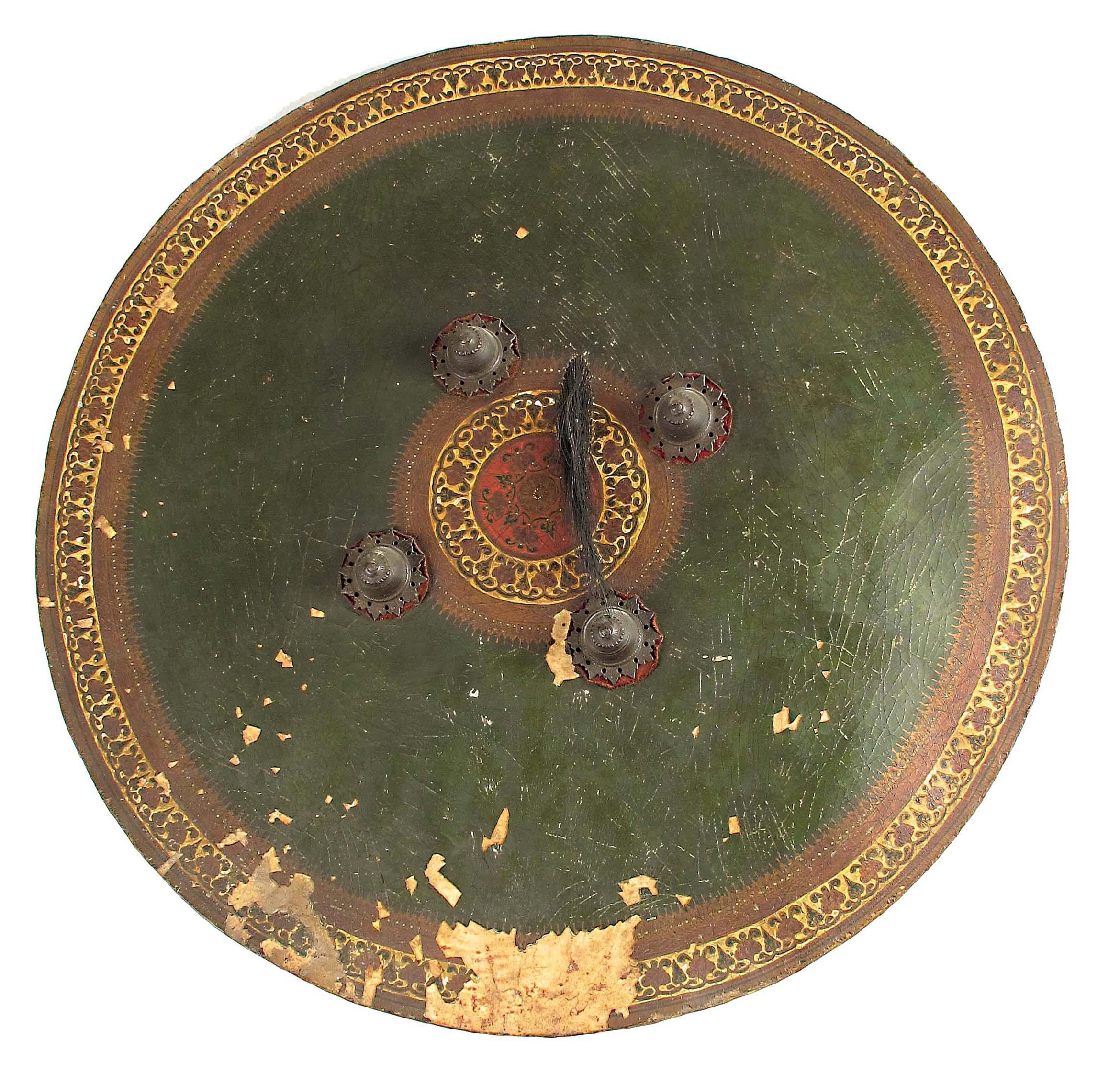 Appraisal: A th century Indian painted hide dhal