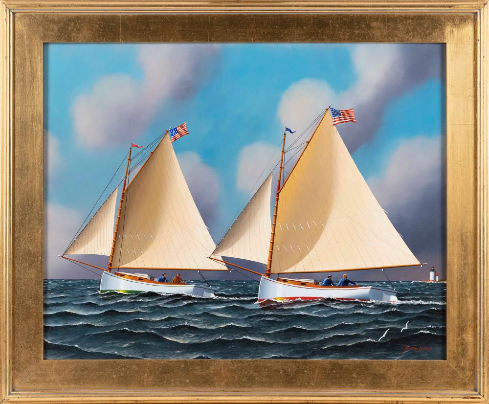 Appraisal: JEROME HOWES NEW YORK MASSACHUSETTS VERMONT B CATBOATS BOTH FLYING